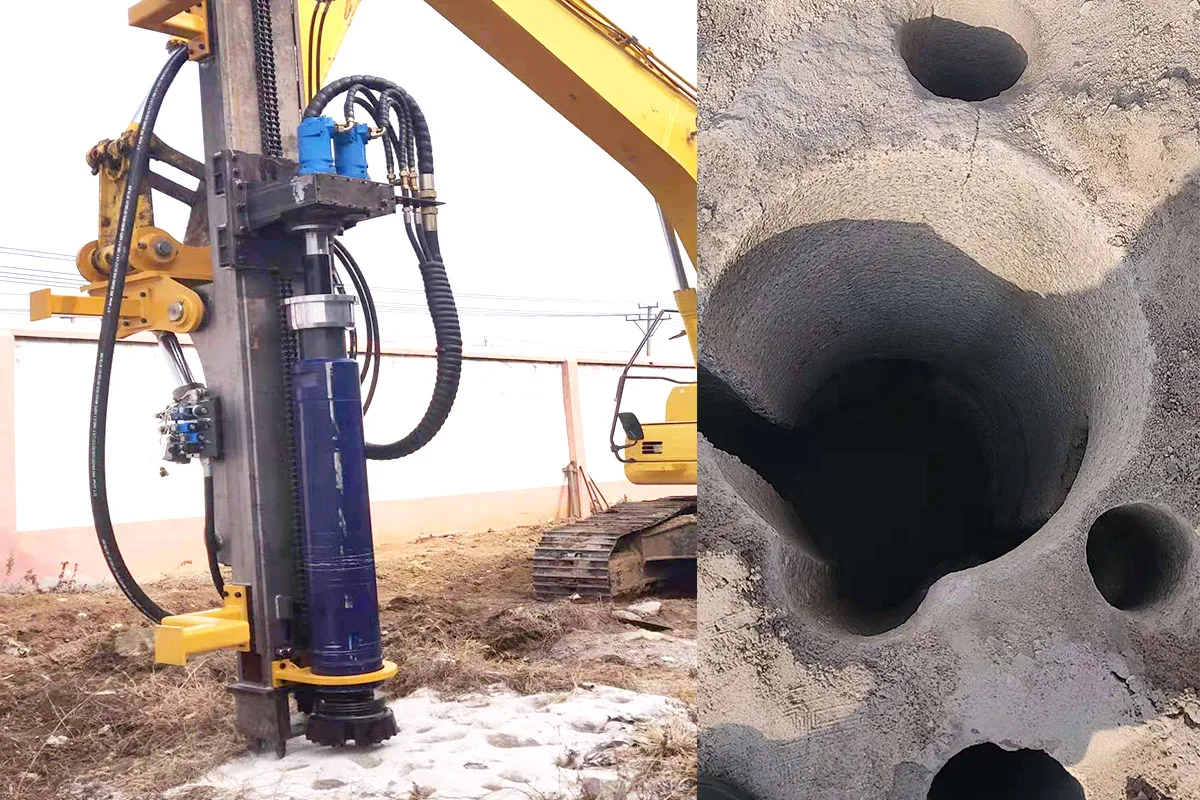 DTH Excavators Drill Attachment detail view 3