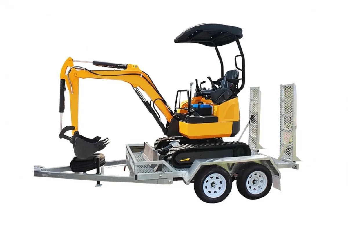 Excavator trailer detail view 2