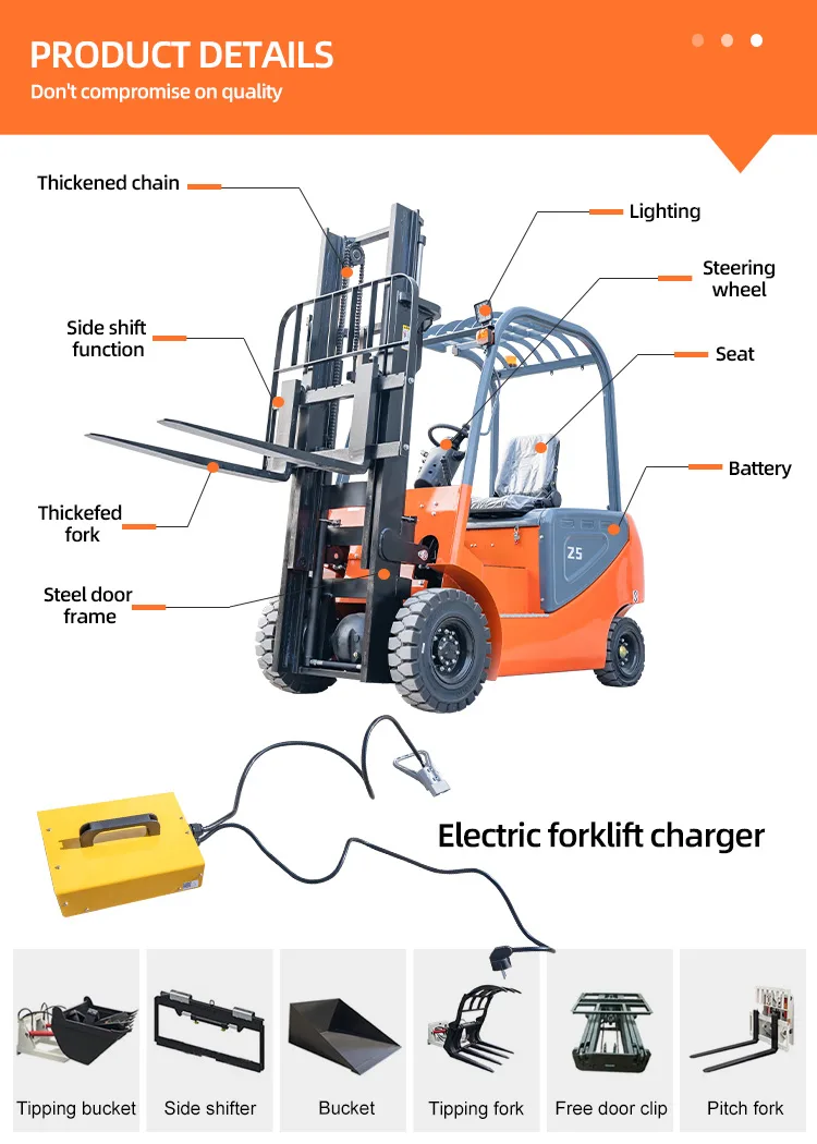 PS2.5T Electric Forklift — Electric Forklifts supplied by Jining Pinsheng Machinery