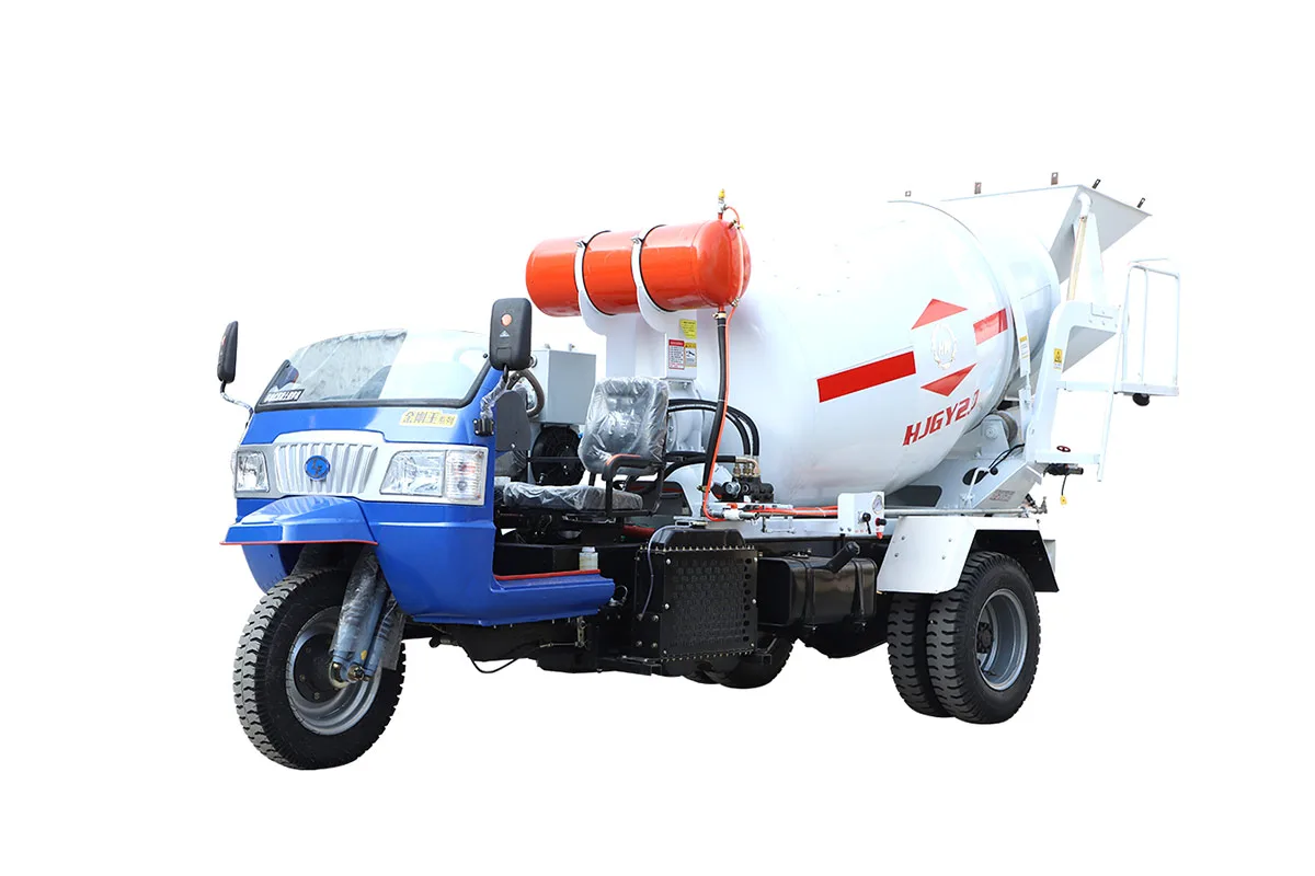 Tricycle-Mounted Concrete Mixer Truck — Concrete Mixer Trucks supplied by Jining Pinsheng Machinery